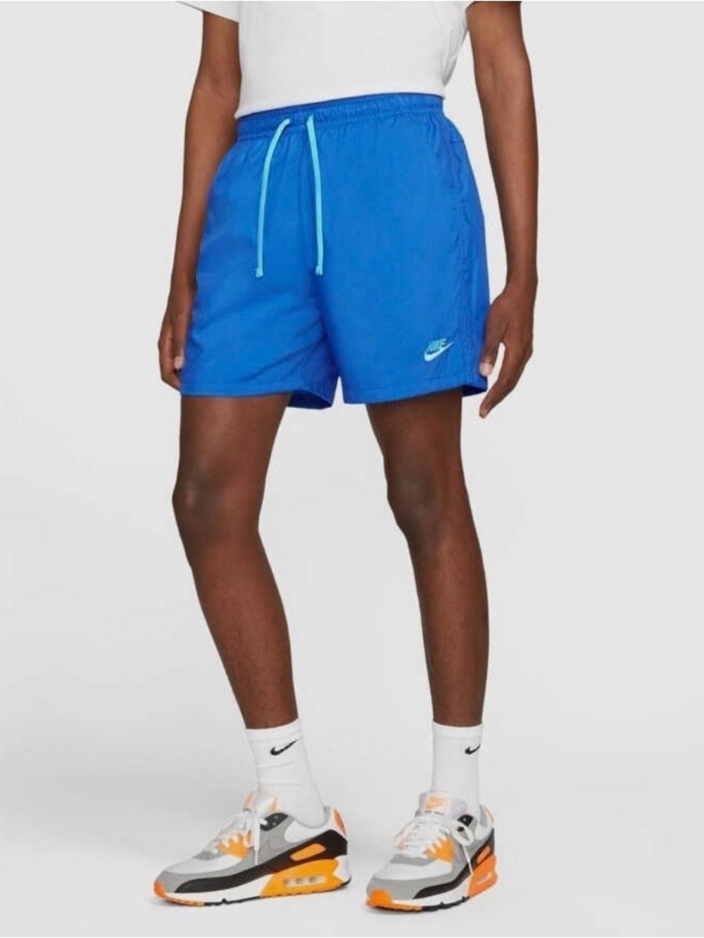 Nike Sportswear Men's Woven Flow Shorts Signal Blue AR2382-403 Size L